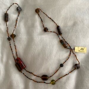 Boutique A’Tu Florida beaded glass handcrafted long Necklace